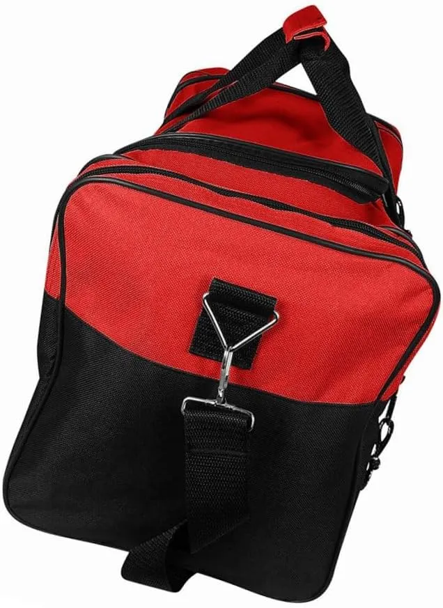 17" Blank Duffle Bag Duffel Travel Camping Sports Gym Accessories Bag (17" - Red)