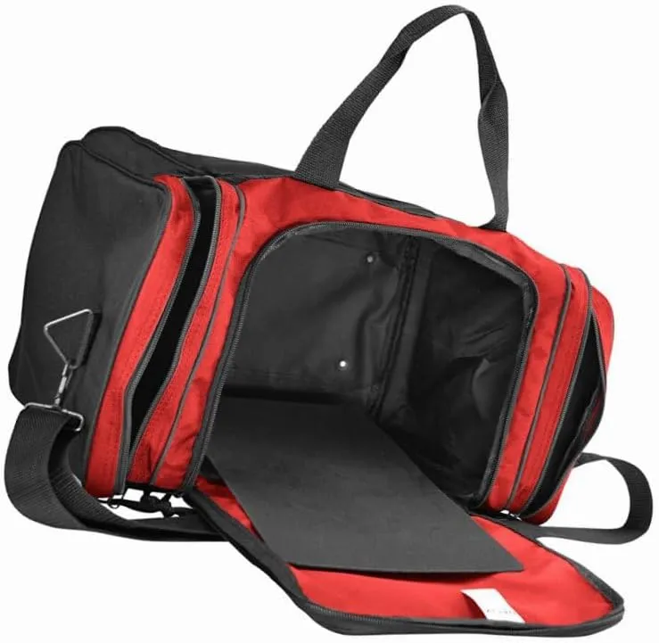17" Blank Duffle Bag Duffel Travel Camping Sports Gym Accessories Bag (17" - Red)