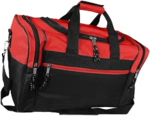 17" Blank Duffle Bag Duffel Travel Camping Sports Gym Accessories Bag (17" - Red)
