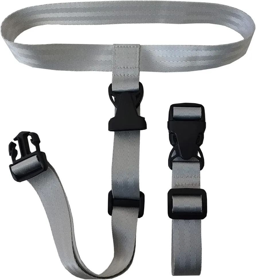 2 Pack Travel Accessories Luggage Straps - Add a Bag Suitcase Strap Belt(Grey)