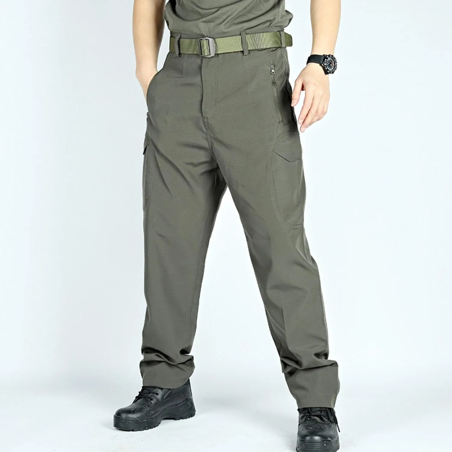 2025 Men's Casual Pants Slim Fit Elastic Loose Quick Dry Sports Pants
