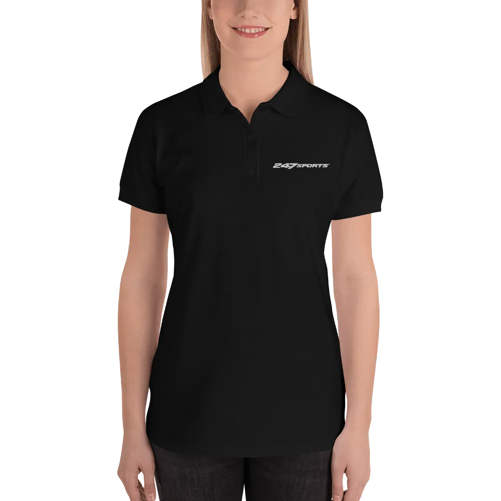 247 Sports White Logo Women's Polo Shirt