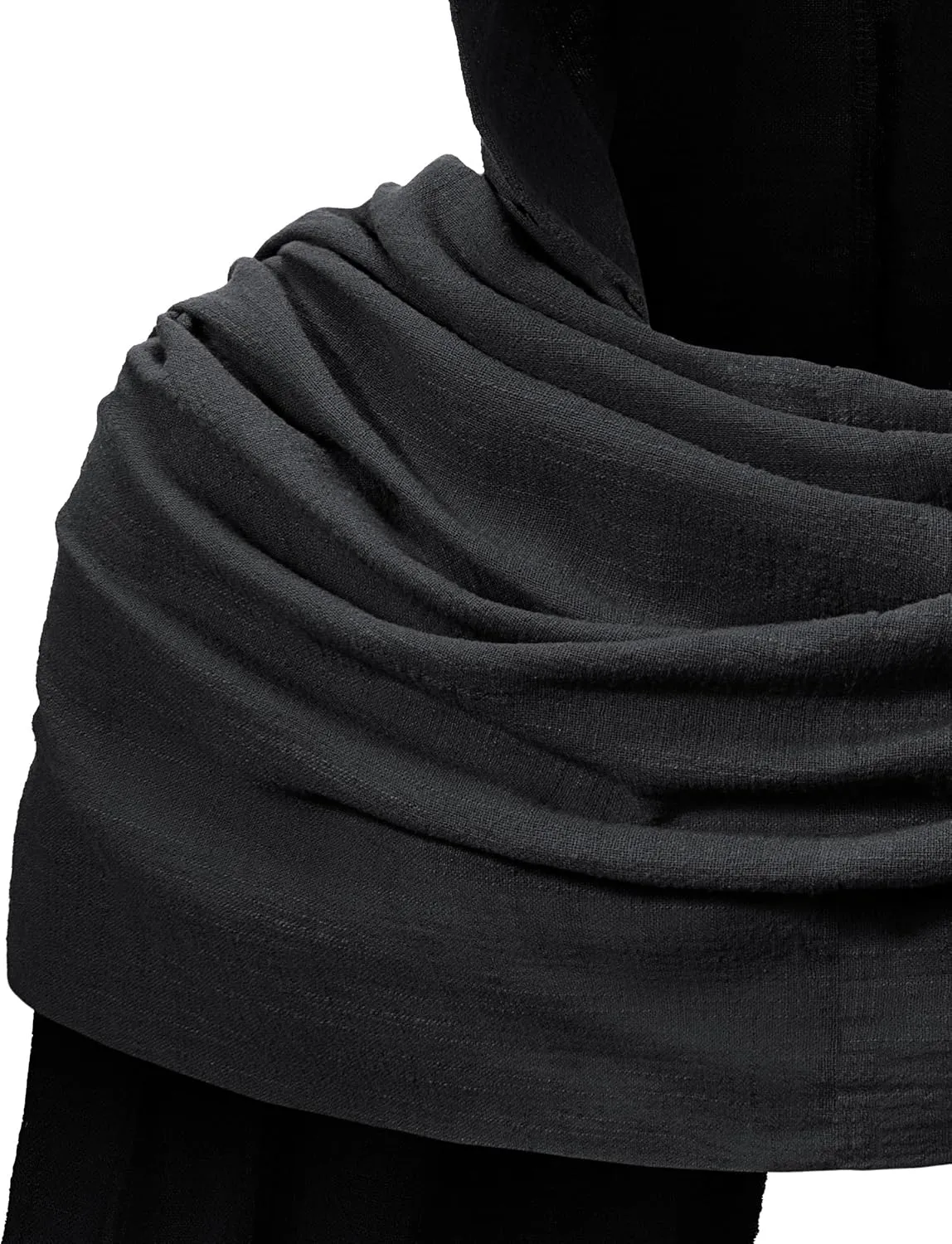 Adult Medieval Renaissance Hooded Cowl Multifunctional Scarf Shawl Cape Halloween Cosplay Costume Accessories