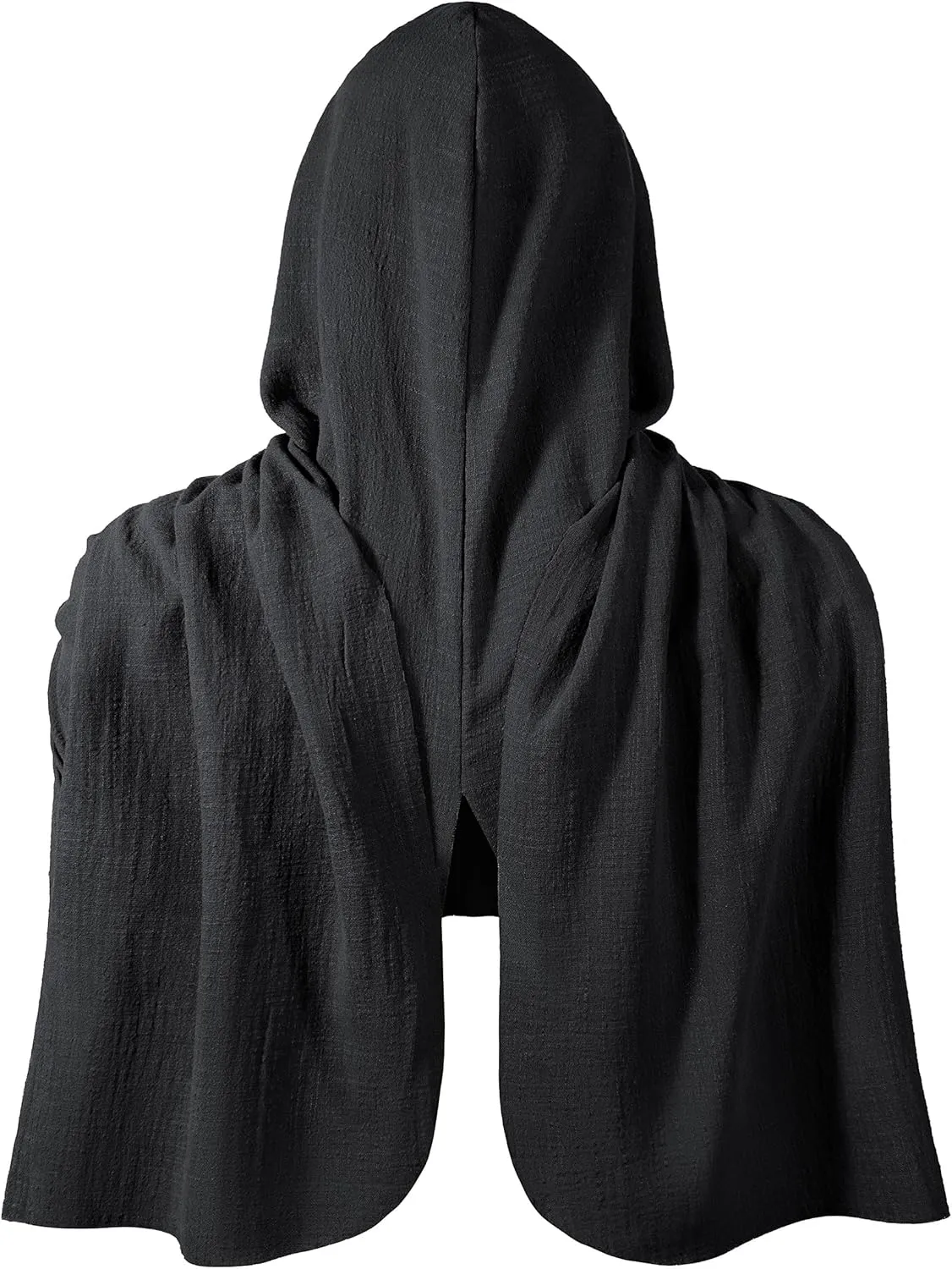 Adult Medieval Renaissance Hooded Cowl Multifunctional Scarf Shawl Cape Halloween Cosplay Costume Accessories