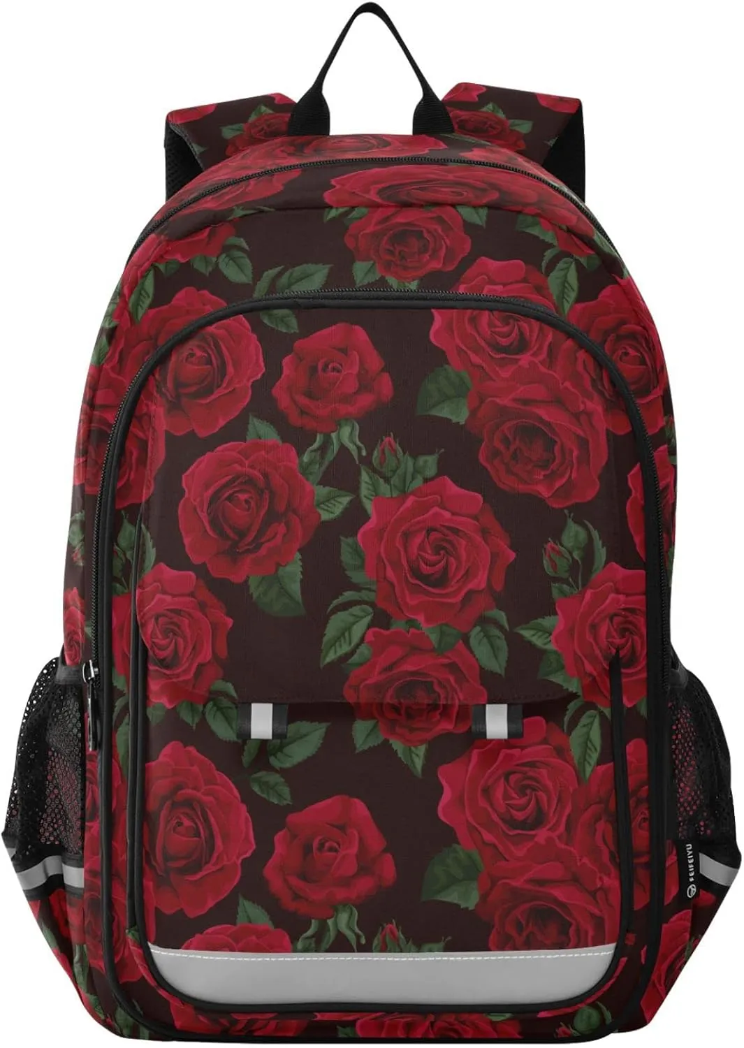 ALAZA Red Rose Leaves Backpack Bookbag Laptop Notebook Bag Casual Travel Daypack for Women Men Fits15.6 Laptop