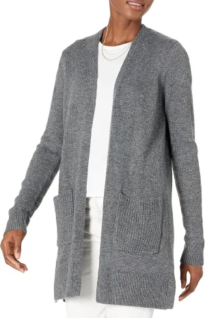 Amazon Essentials Women's Long-Sleeve Jersey Stitch Open-Front Cardigan