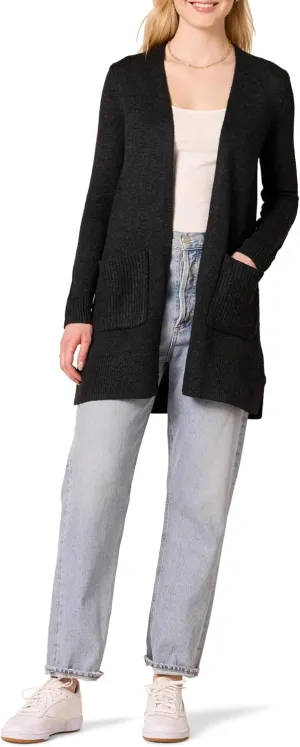 Amazon Essentials Women's Long-Sleeve Jersey Stitch Open-Front Cardigan