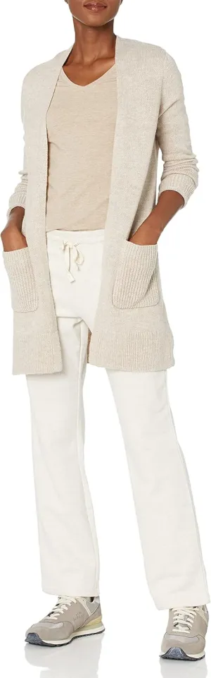 Amazon Essentials Women's Long-Sleeve Jersey Stitch Open-Front Cardigan
