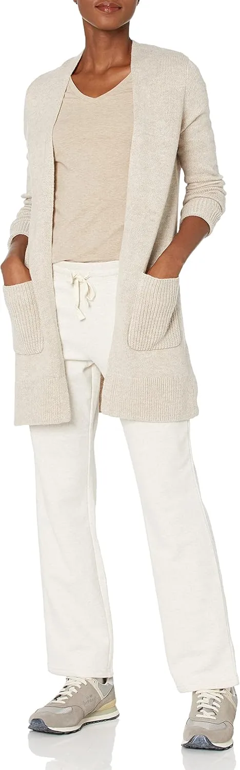 Amazon Essentials Women's Long-Sleeve Jersey Stitch Open-Front Cardigan
