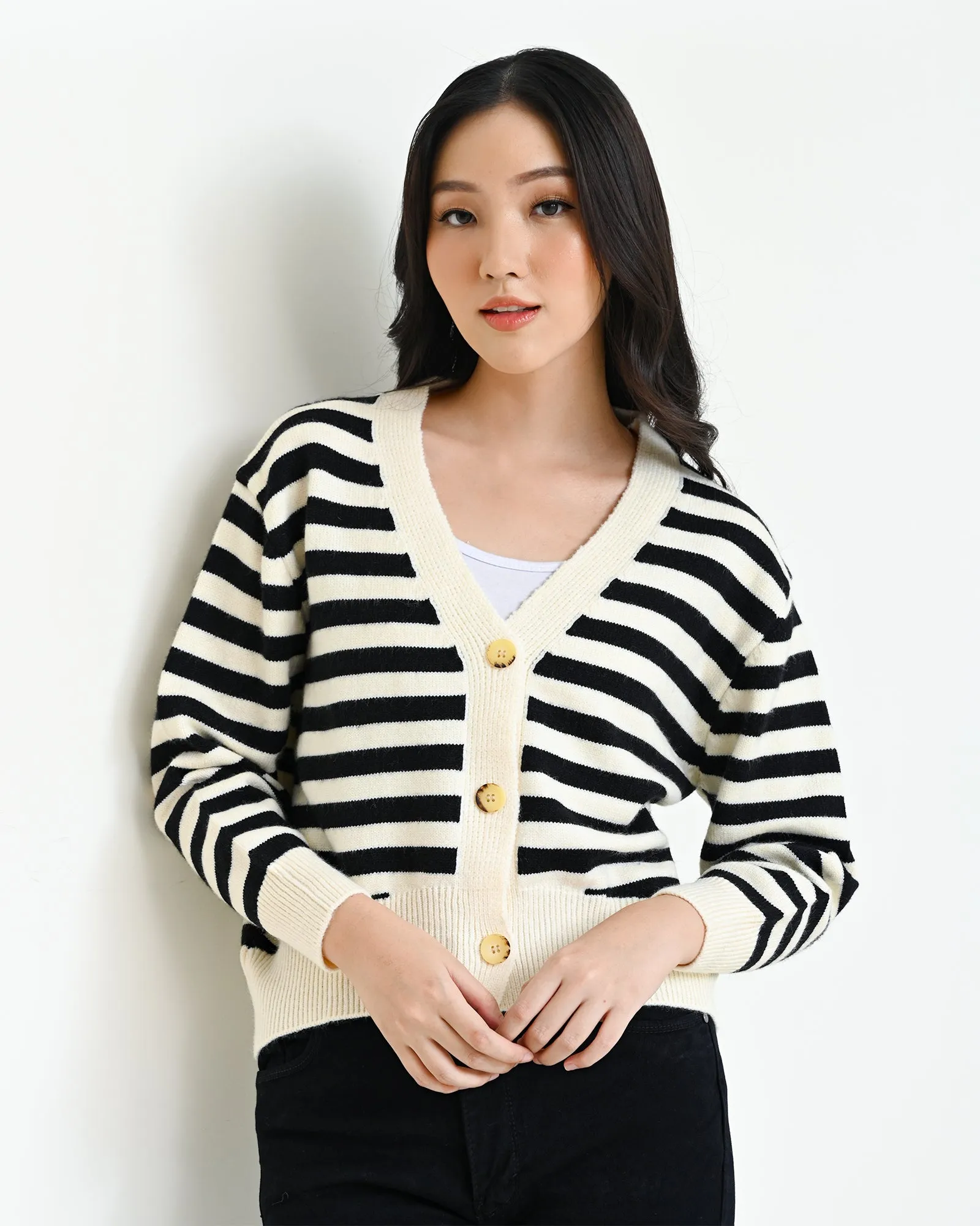 AMELIA STRIPPED CARDIGAN
