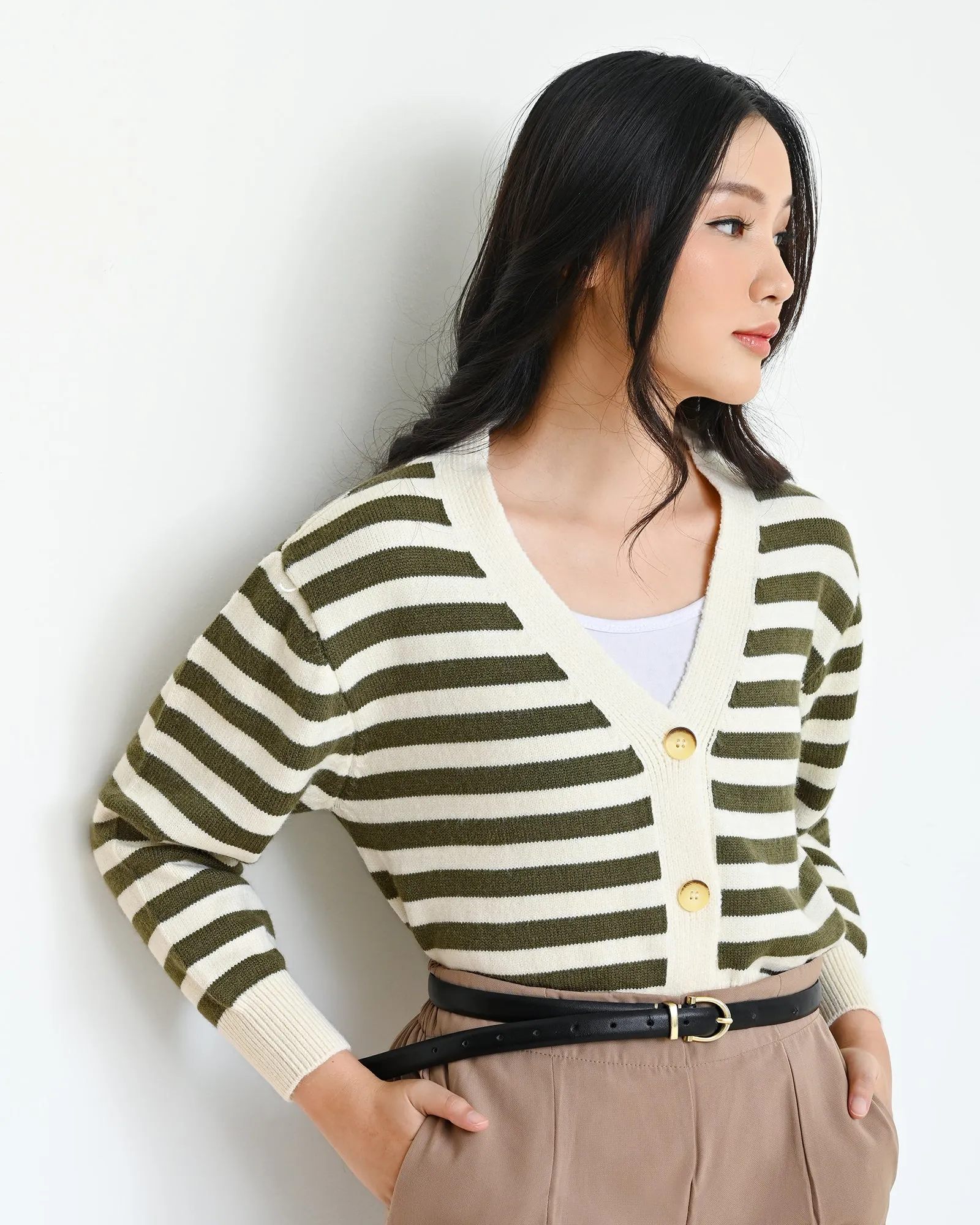 AMELIA STRIPPED CARDIGAN