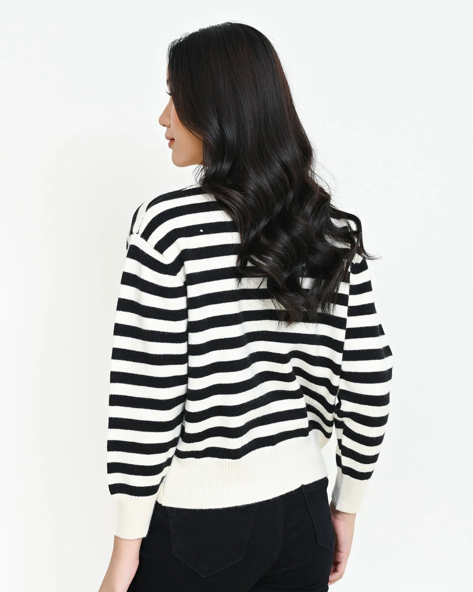 AMELIA STRIPPED CARDIGAN