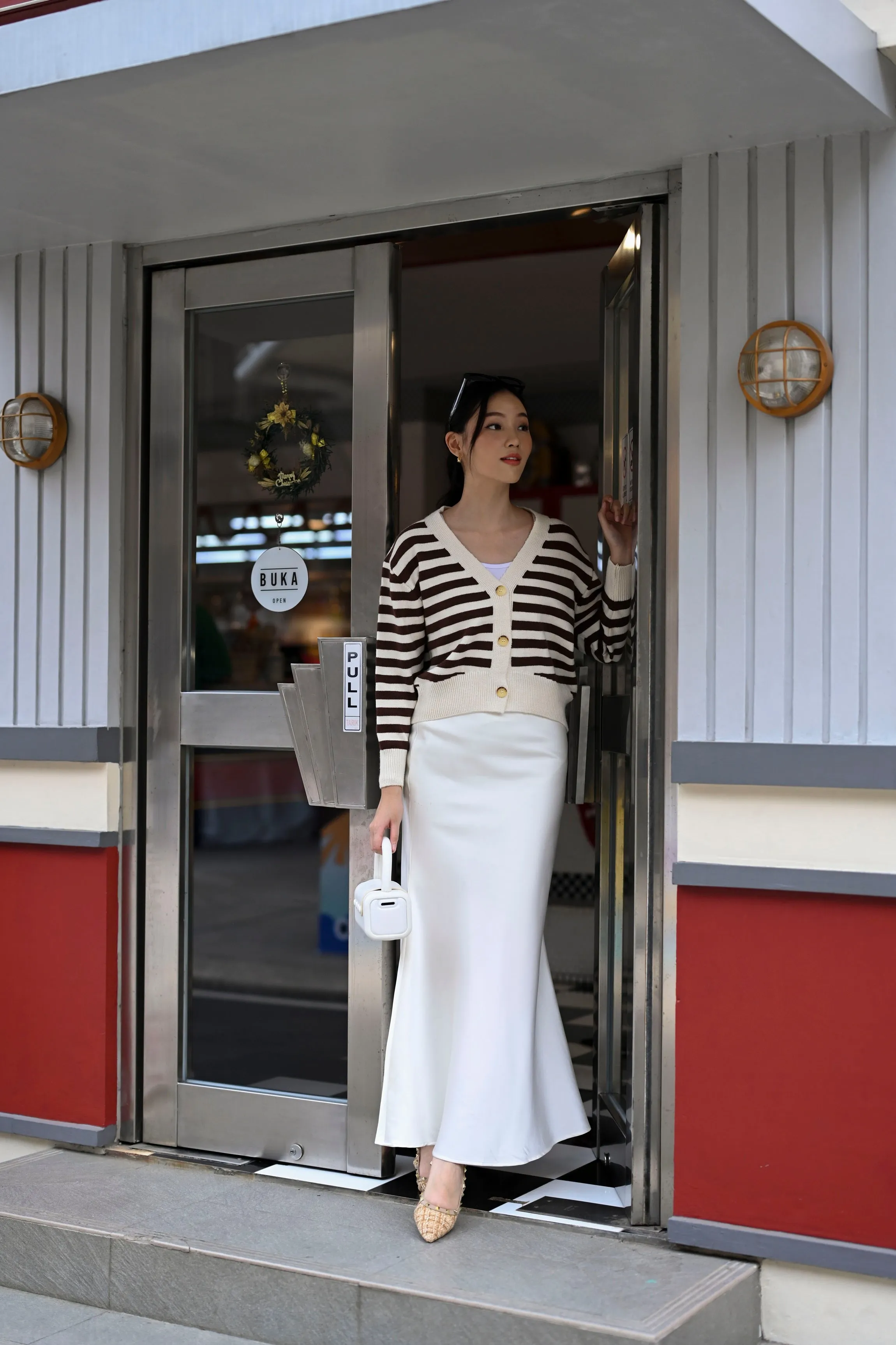 AMELIA STRIPPED CARDIGAN