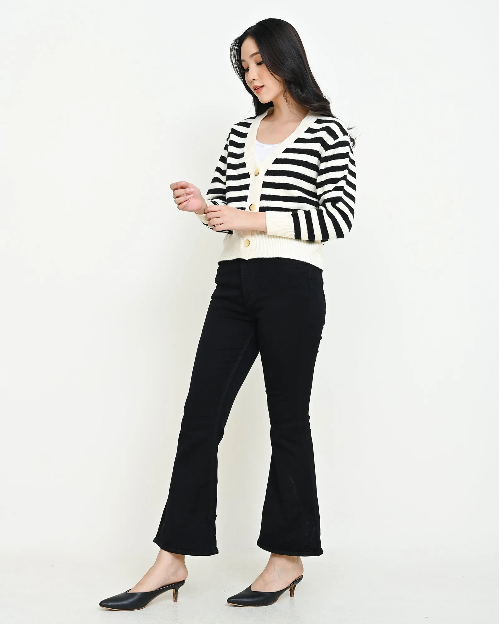 AMELIA STRIPPED CARDIGAN