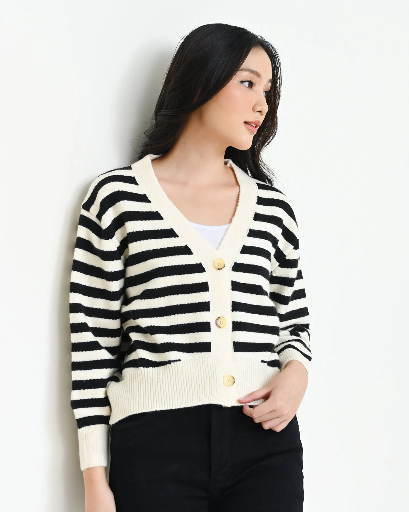 AMELIA STRIPPED CARDIGAN