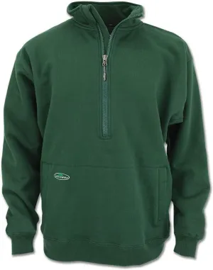 Arborwear Double Thick Half Zip Pullover - Heavy Duty Cotton Fleece Mens Half Zip Pullover Sweatshirt with Gusseted Arms