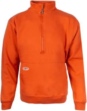 Arborwear Double Thick Half Zip Pullover - Heavy Duty Cotton Fleece Mens Half Zip Pullover Sweatshirt with Gusseted Arms