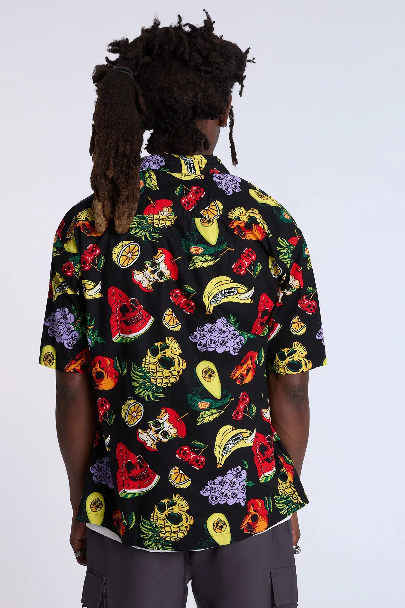 Arsenic Mens Fruit Skulls Button-Up