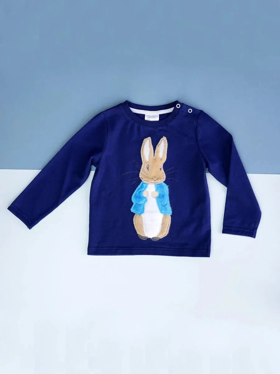Baby Clothing Long Sleeve 'Peter Rabbit' Navy Top