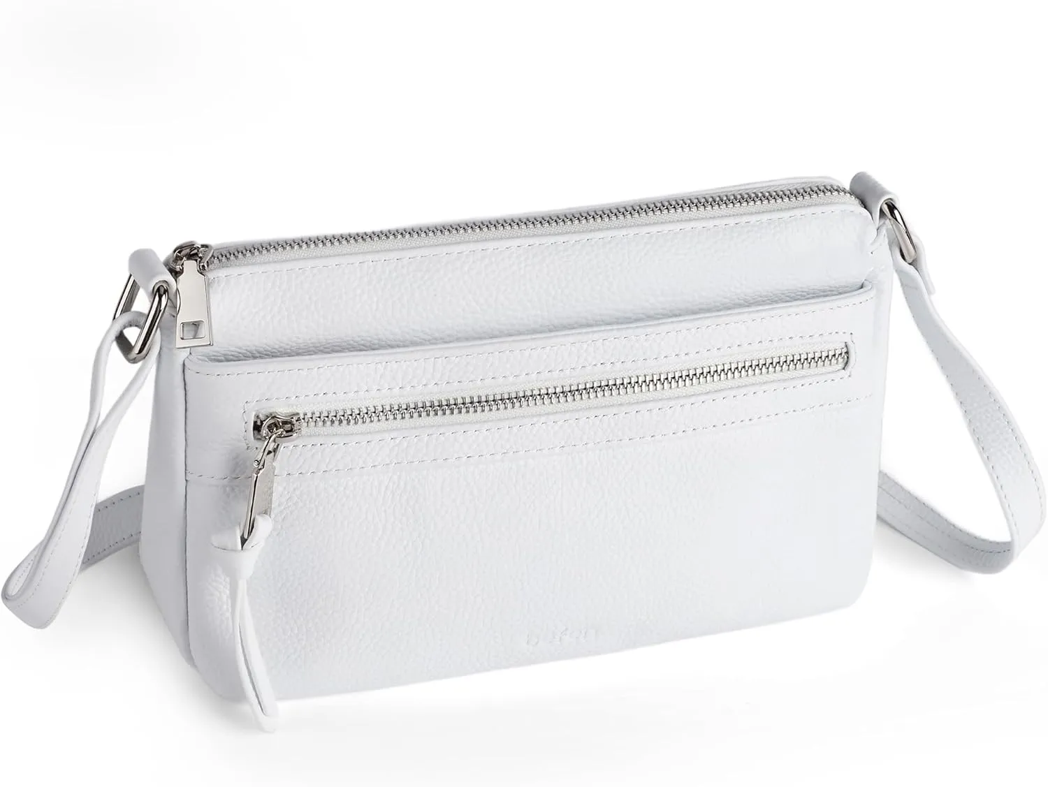 befen Small Genuine Leather Crossbody Purse Bags for Women, Multi Pockets Shoulder Handbag with RFID Blocking Card Slots