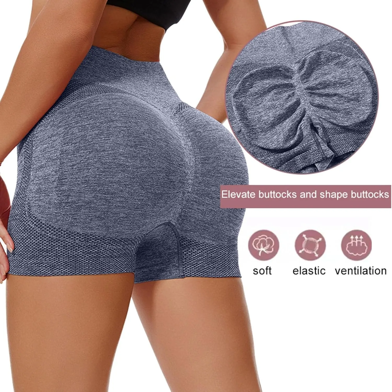 Biker Shorts Women Tummy Control High Waist Shorts Butt Lifting Athletic Shorts Workout Yoga Shorts Summer Gym Shorts