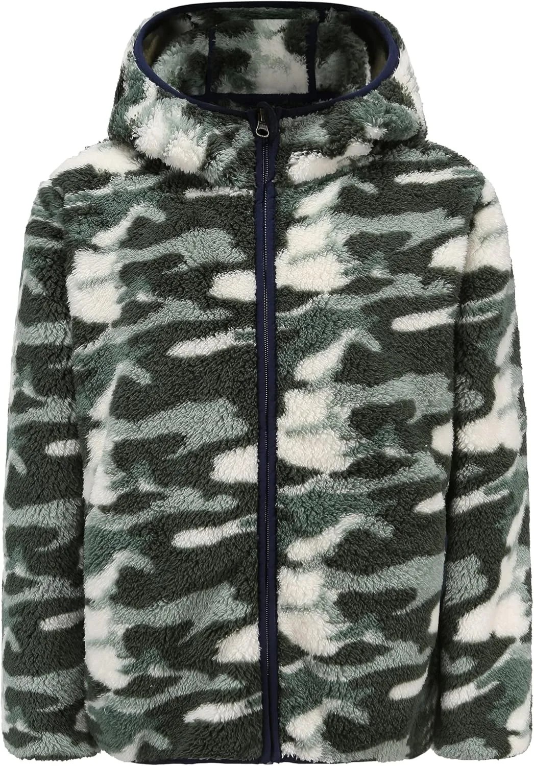 Boys Fleece Sherpa Hoodie Sweatshirts Kids Ultra Soft Full-Zip Jacket