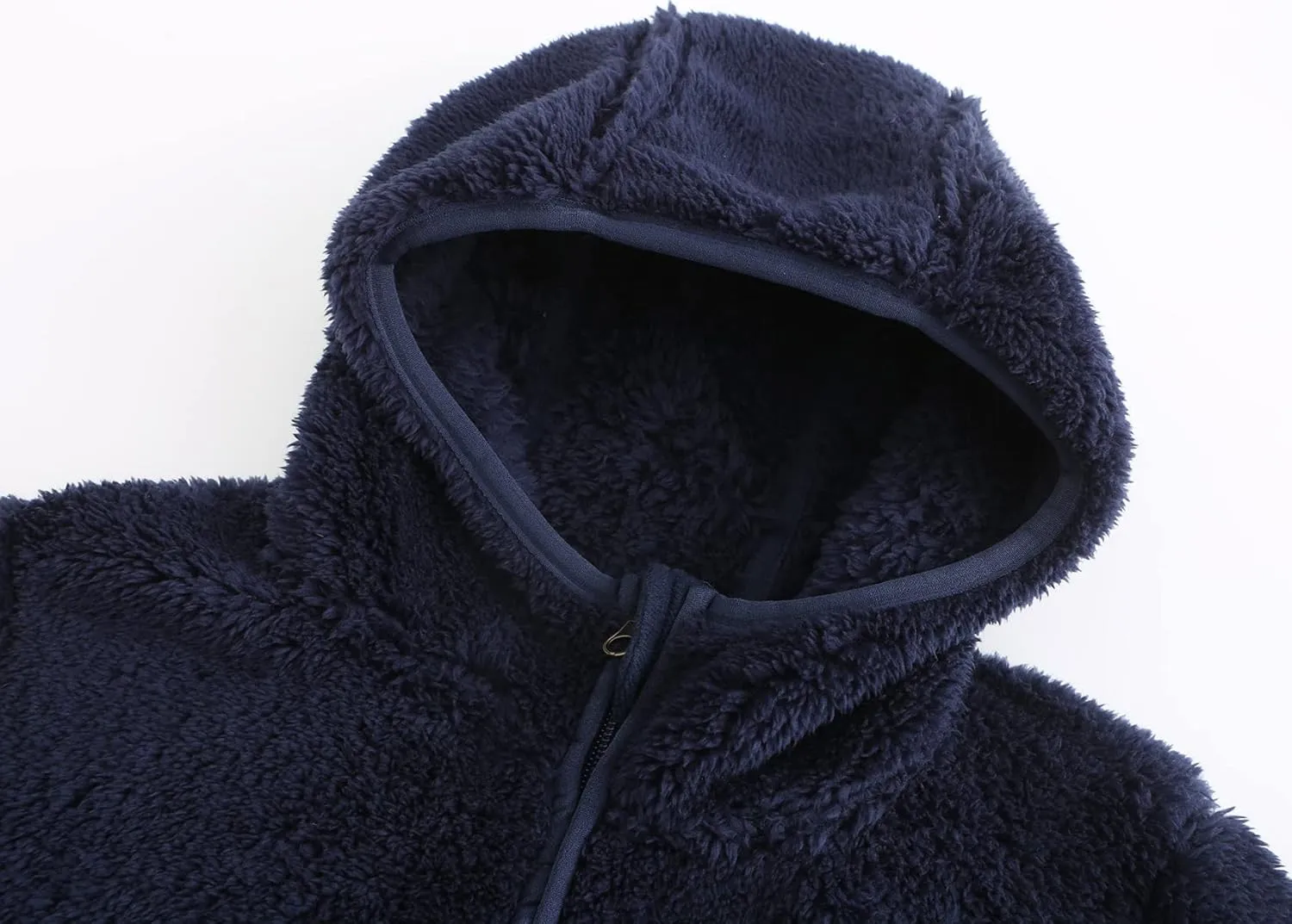 Boys Fleece Sherpa Hoodie Sweatshirts Kids Ultra Soft Full-Zip Jacket