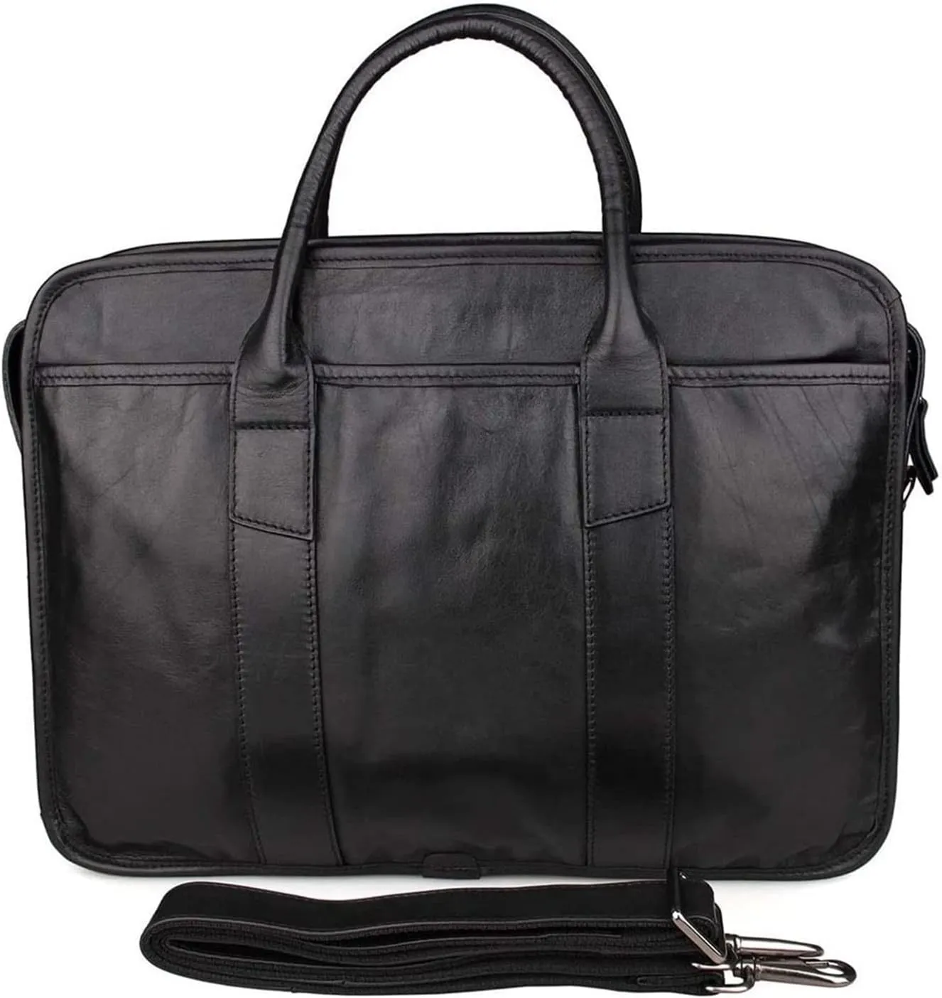 Briefcase Leather Messenger Bag 15inch Laptop Vintage Shoulder Handbag Satchel Men Business Briefcase