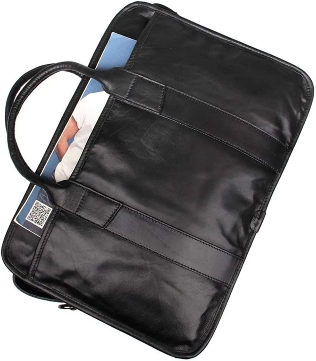 Briefcase Leather Messenger Bag 15inch Laptop Vintage Shoulder Handbag Satchel Men Business Briefcase