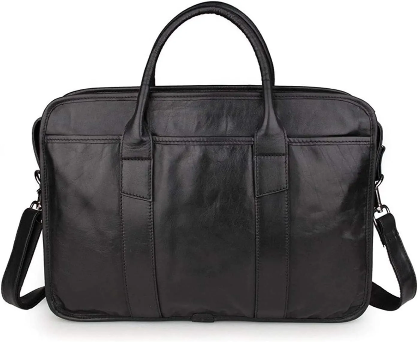 Briefcase Leather Messenger Bag 15inch Laptop Vintage Shoulder Handbag Satchel Men Business Briefcase
