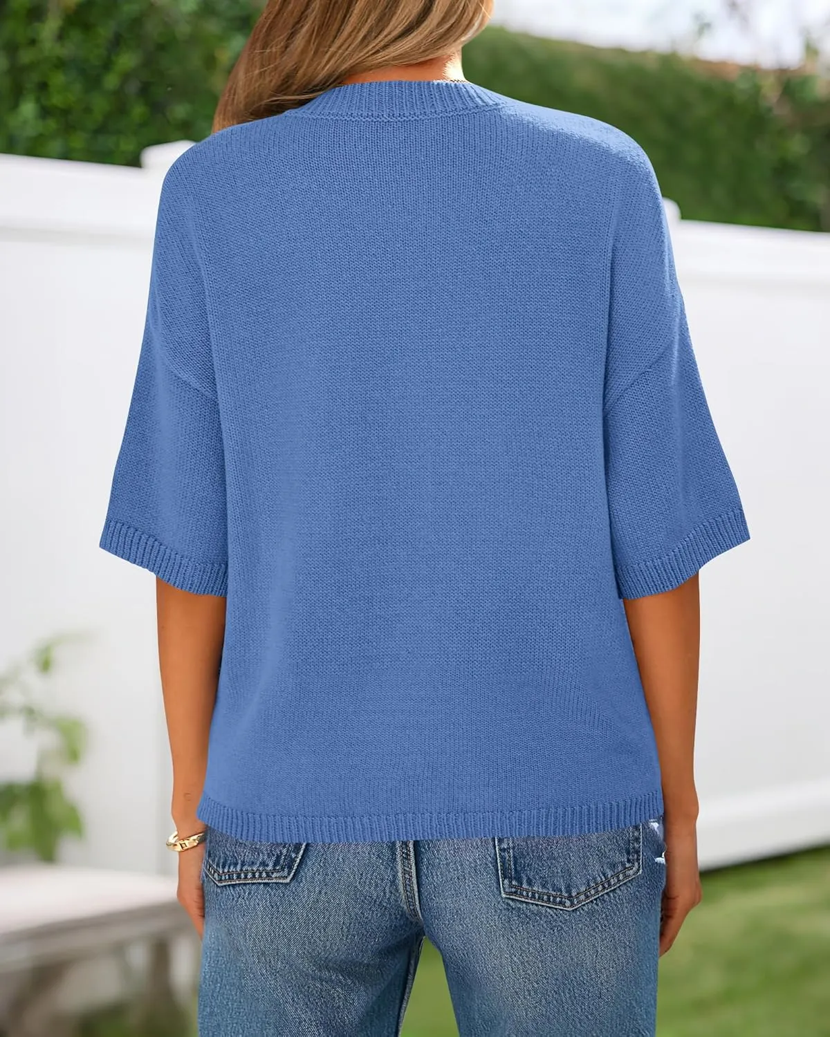 BTFBM Short Sleeve Cardigans for Women Button Up Sweaters Y2k Spring Summer 2025 Crew Neck Business Casual Work Clothes
