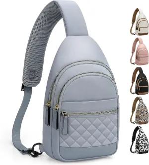 Capolo Sling Bag for Women Men Waterproof Crossbody Bags for Women Trendy Casual Fanny Pack with Convertible Shoulder Strap Chest Bag for Travel Hiking(Blue, Medium)