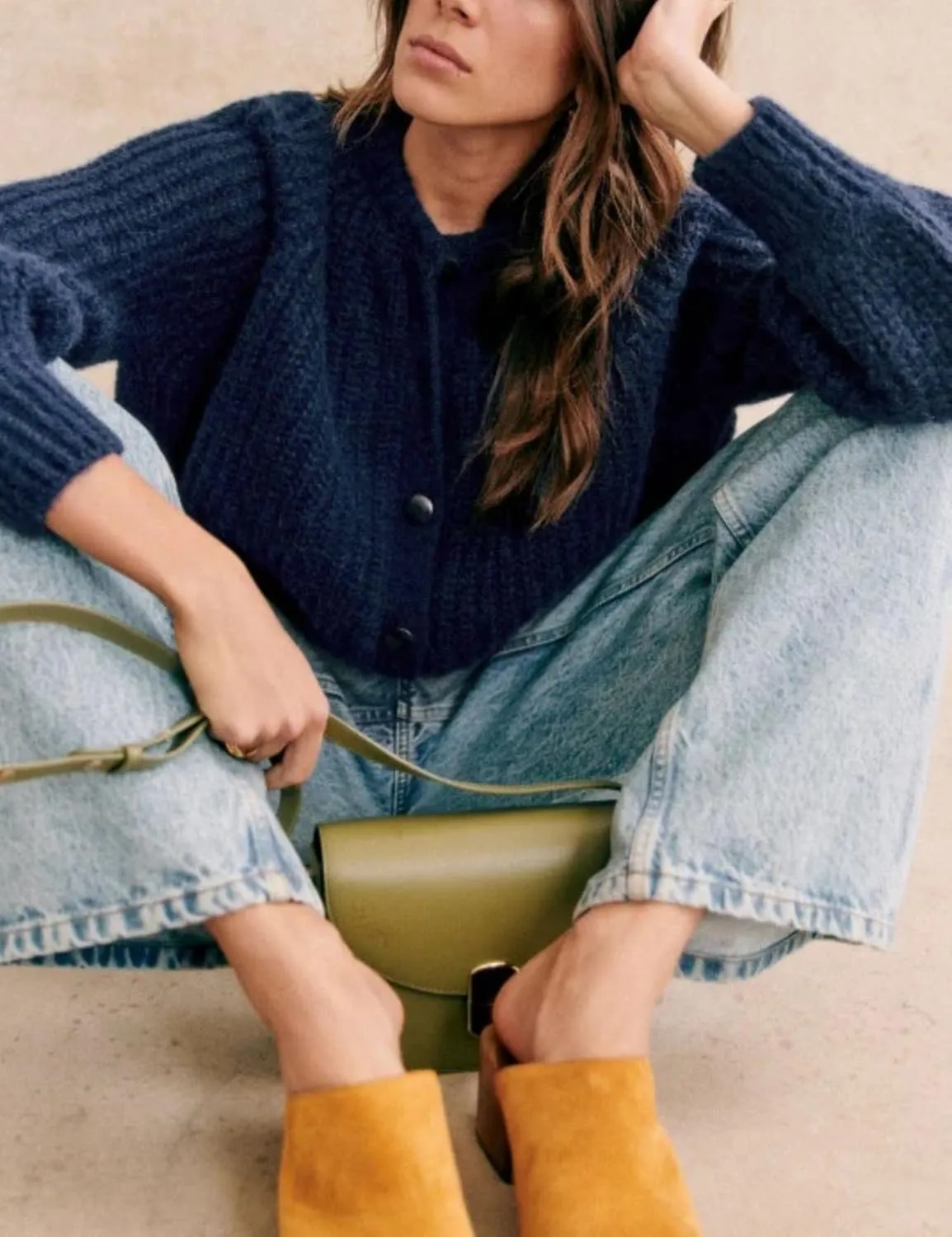 Cardigan Sweaters for Women Chunky Knit Cardigans Long Sleeve Button Sweater Jacket 2024 Fall Winter