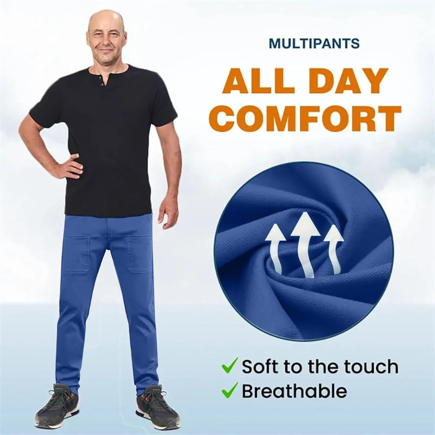 Cargo Pants for Men Hiking Casual Slim Fit Stretch Slacks Big Tall Flat Front Flex Golf Straight Pants