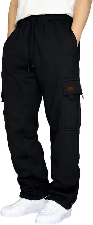 Cargo Pants for Men,Cargo Sweatpants for Men Big and Tall Running Pants Drawstring Work Pants Loose Fit Lounge Pants