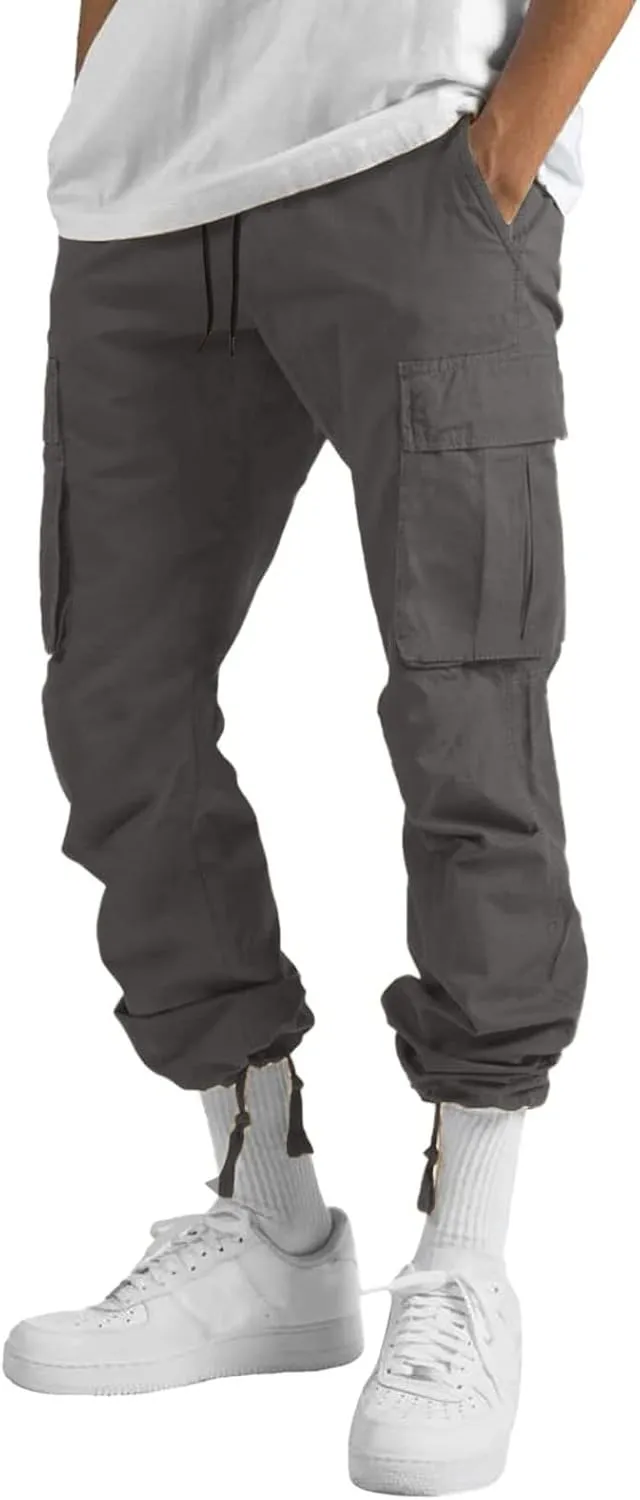 Cargo Sweatpants for Men Mens Lounge Pants with Pockets Men's Joggers Sweatpants Gym Training Workout Pants Slim Fit