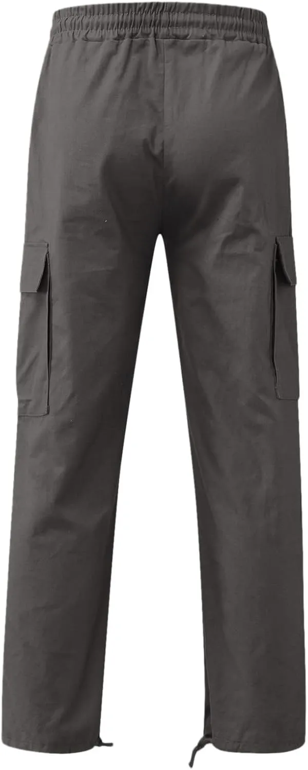 Cargo Sweatpants for Men Mens Lounge Pants with Pockets Men's Joggers Sweatpants Gym Training Workout Pants Slim Fit