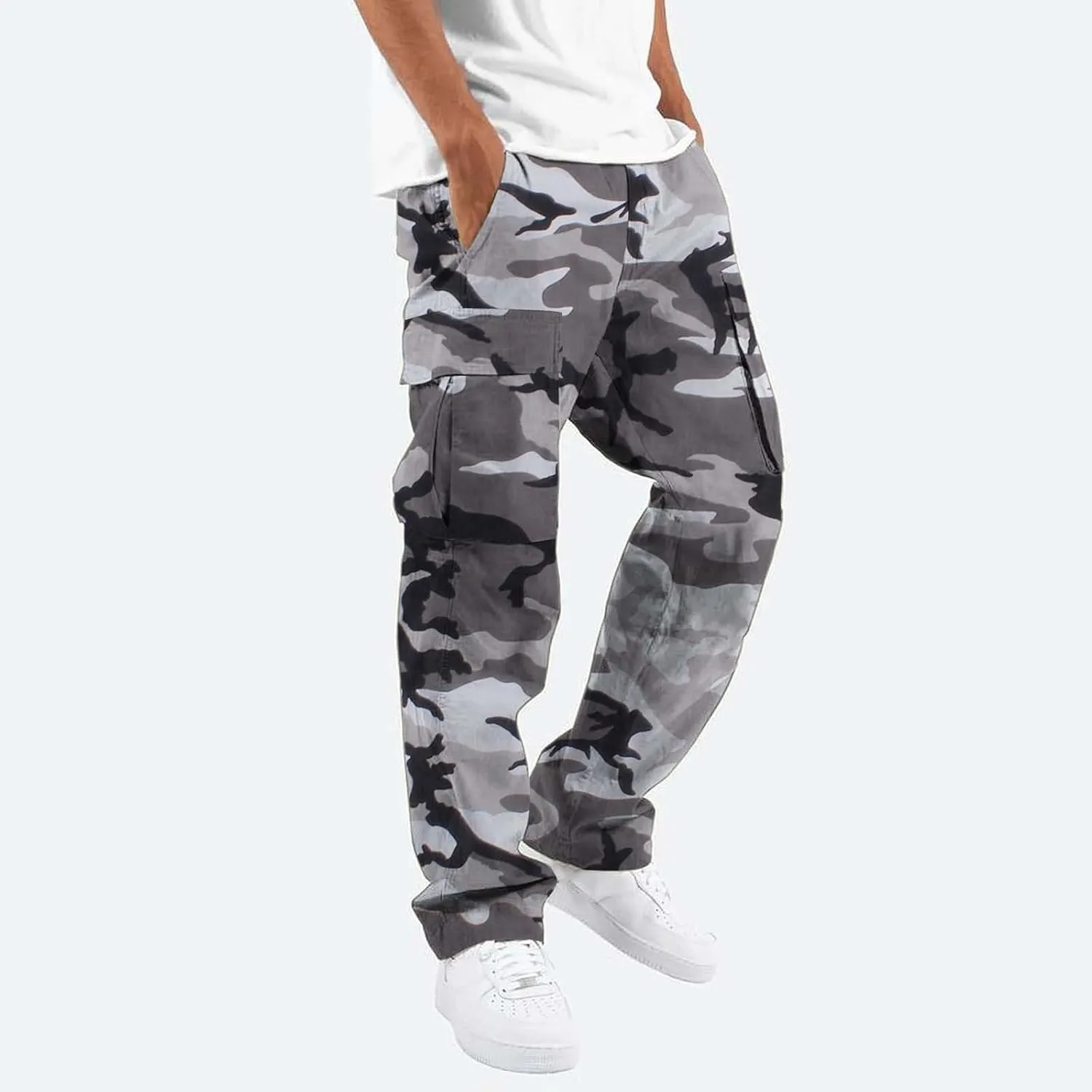 Cargos Pants Men Mens Cargo Pants Lightweight 5 Pocket Pants Men's and Big Men's Relaxed Fit Cargo Pants with