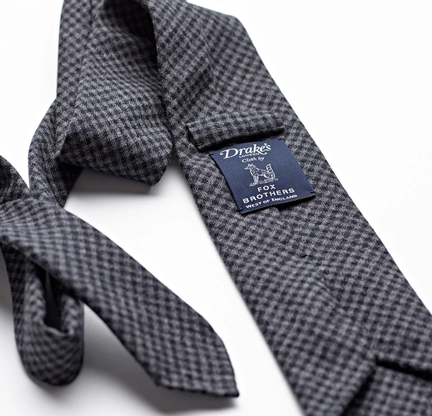 Charcoal Gunclub Fox Flannel Tie