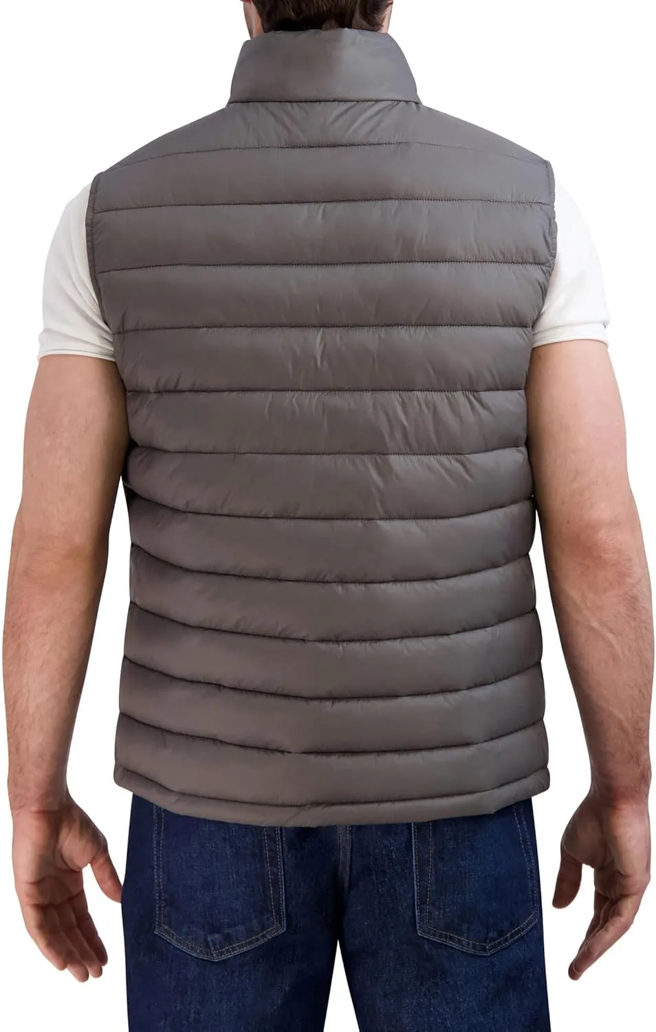 Cole Haan Men's Quilted Puffer Vest with Chest Zip Pocket