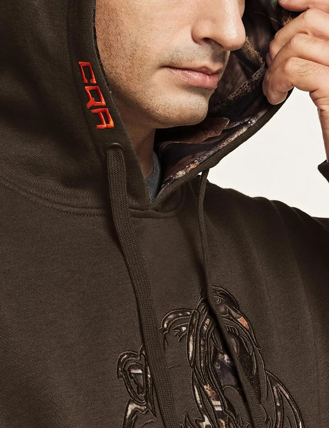 CQR Men's Winter Fleece Pullover Hoodies, Thermal Long Sleeve Hooded Sweatshirt, Cotton-Blend Outdoor/Tactical Shirts