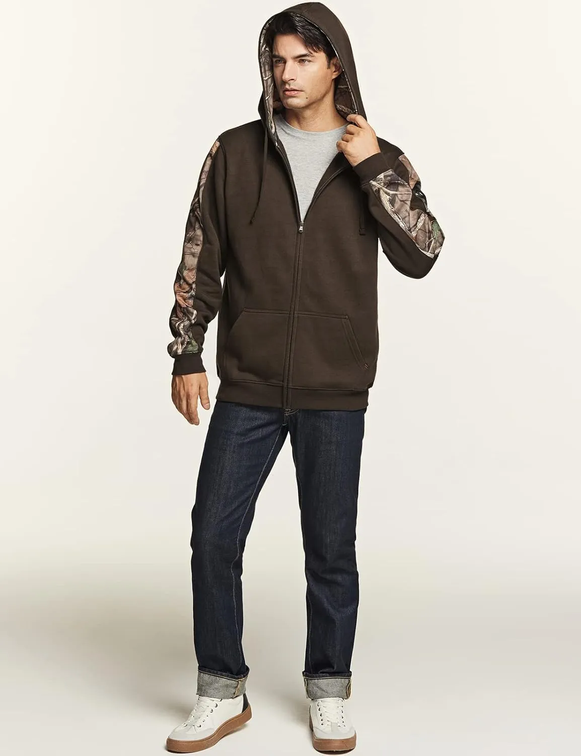 CQR Men's Winter Fleece Pullover Hoodies, Thermal Long Sleeve Hooded Sweatshirt, Cotton-Blend Outdoor/Tactical Shirts