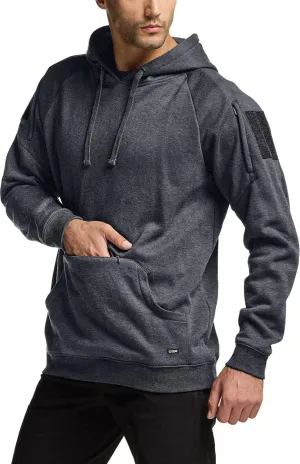 CQR Men's Winter Fleece Pullover Hoodies, Thermal Long Sleeve Hooded Sweatshirt, Cotton-Blend Outdoor/Tactical Shirts