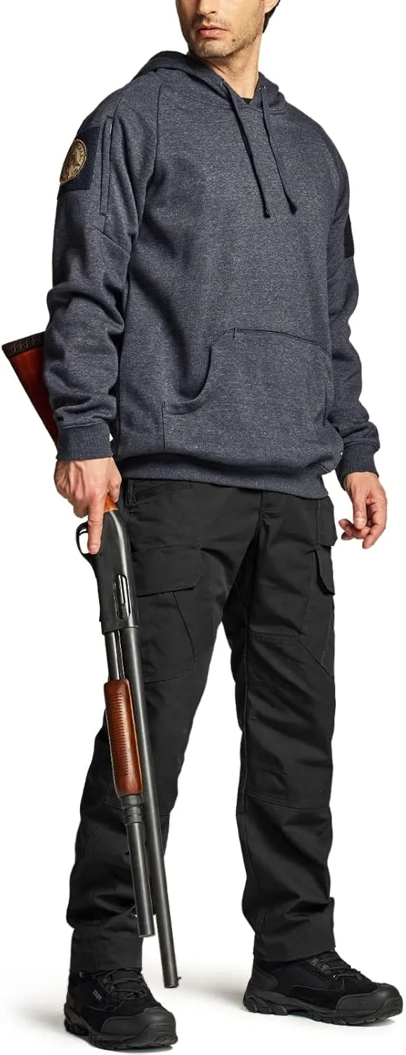 CQR Men's Winter Fleece Pullover Hoodies, Thermal Long Sleeve Hooded Sweatshirt, Cotton-Blend Outdoor/Tactical Shirts
