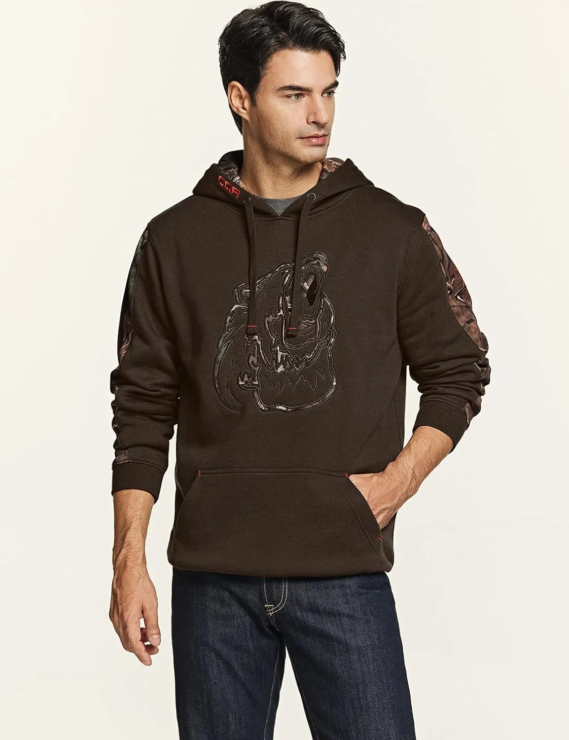 CQR Men's Winter Fleece Pullover Hoodies, Thermal Long Sleeve Hooded Sweatshirt, Cotton-Blend Outdoor/Tactical Shirts