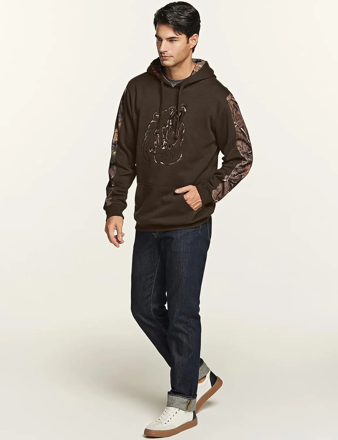 CQR Men's Winter Fleece Pullover Hoodies, Thermal Long Sleeve Hooded Sweatshirt, Cotton-Blend Outdoor/Tactical Shirts