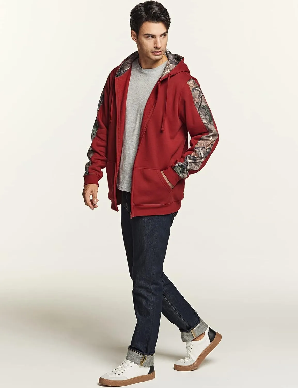 CQR Men's Winter Fleece Pullover Hoodies, Thermal Long Sleeve Hooded Sweatshirt, Cotton-Blend Outdoor/Tactical Shirts