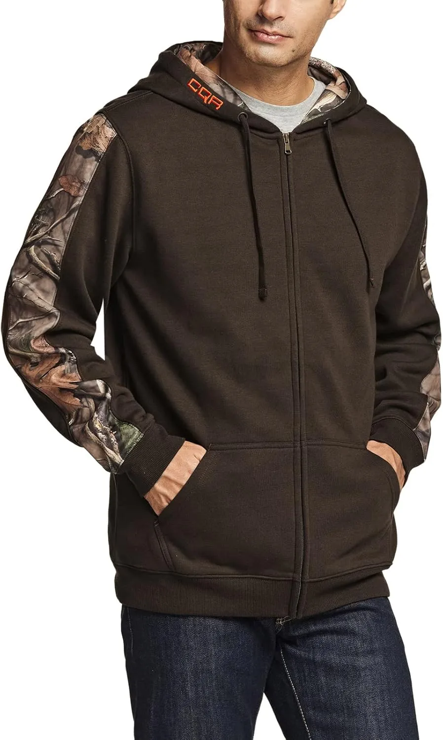 CQR Men's Winter Fleece Pullover Hoodies, Thermal Long Sleeve Hooded Sweatshirt, Cotton-Blend Outdoor/Tactical Shirts