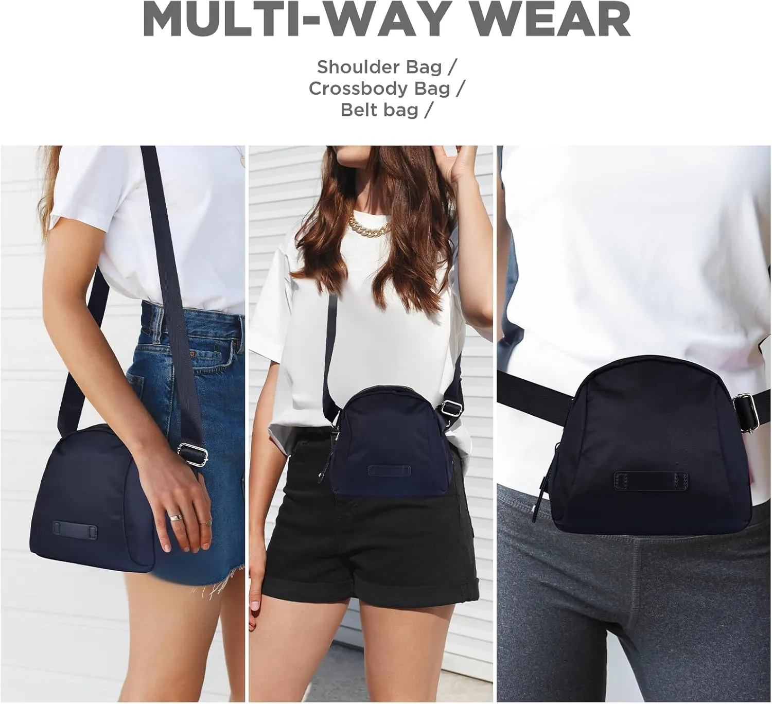 Crossbody Bag for Women Nylon Small Shoulder Bag Trendy Phone Purse Handbags with Wide Adjustable Strap
