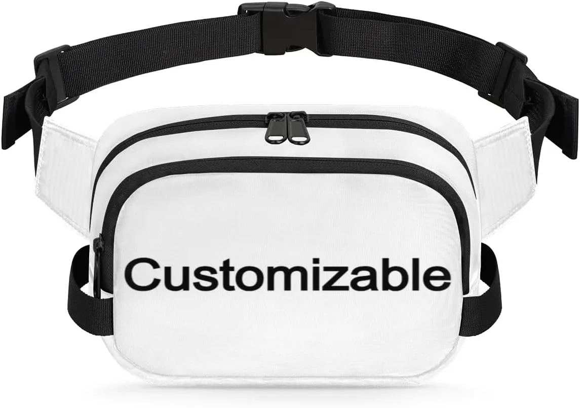 Customizable Waist Pack Bag, Hip Bum Bag with Adjustable Strap for Outdoors, Perfect for Traveling, Hiking, Running